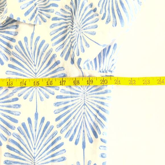 Joie 100% Linen Button Down Shirt Women's Med CoastalCowgirl Nautical Boho - Picture 6 of 9